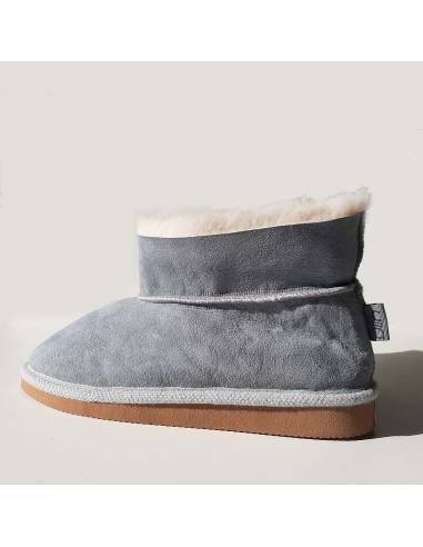 Chaussons chauds suédois pour femme en peau d'agneau