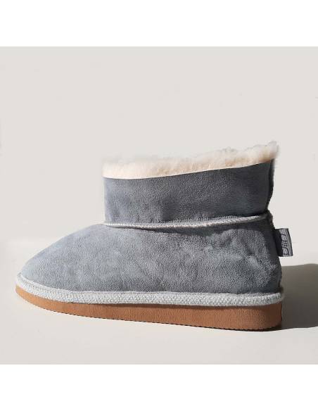 Zapatillas suecas calientes para mujer en piel de cordero