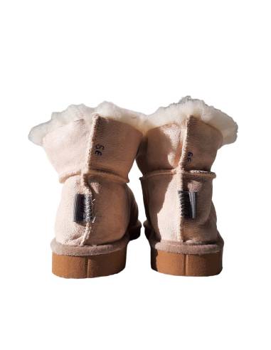 Zapatillas suecas calientes para mujer en piel de cordero