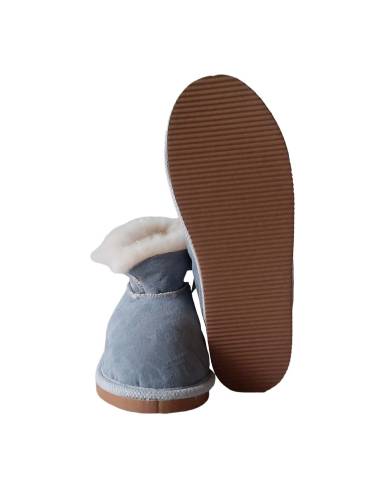 Zapatillas suecas calientes para mujer en piel de cordero