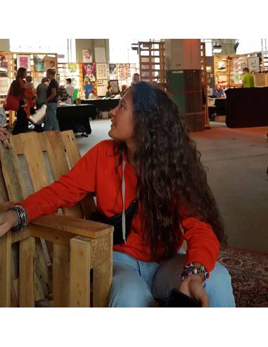 Sweatshirt chaud hiver à capuche en pure laine mérinos orange