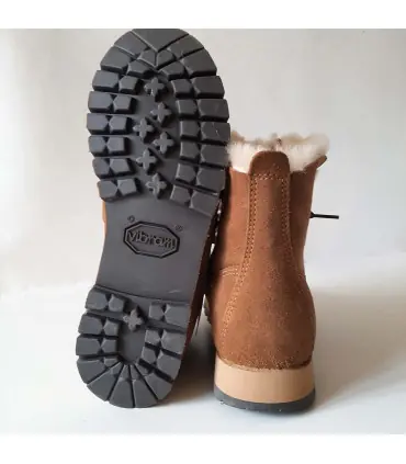 Zapatos de piel de oveja auténtica Olang Aurora para mujer en beige o negro