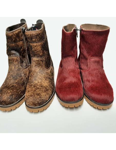 Boots femme en peau de vache véritable Olang Peru