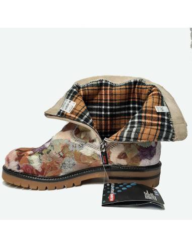 Warme Damen-Stiefeletten aus echtem Leder und Schaffell Olang Lima 1