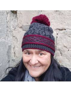 Women's merinowool beanie with jacquard