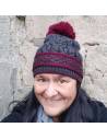 Women's merinowool beanie with jacquard