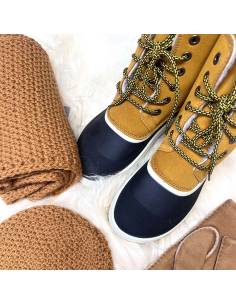 Botas de mujer para el frío en piel impermeable y tacos OC - Olang Calgary
