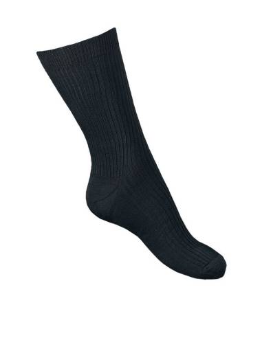 Chaussettes hommes coton non comprimantes noires