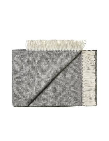 Plaids pure laine Baby ALPAGA rayures ou chevrons gris foncé 5109