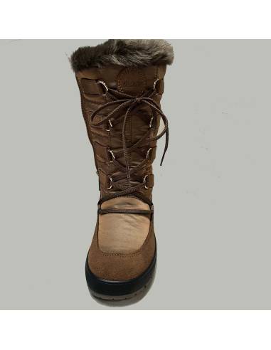 Bottes chaudes de neige femme cuir hydrofuges crampons amovibles - FENICE