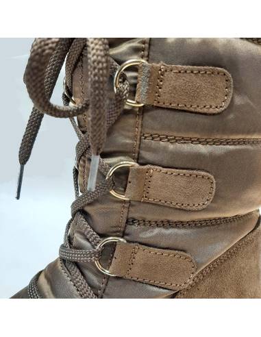 Bottes chaudes de neige femme cuir hydrofuges crampons amovibles - FENICE