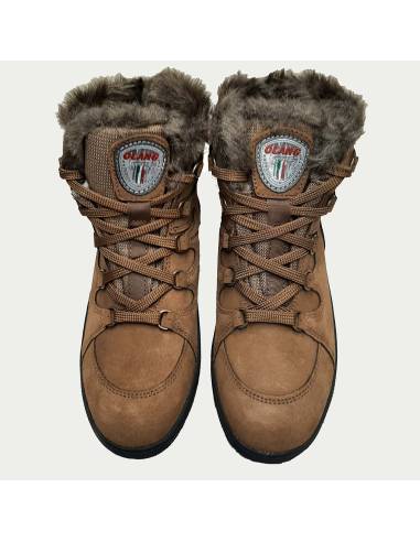 Olang woman's sporty water-repellent red leather ankle boots