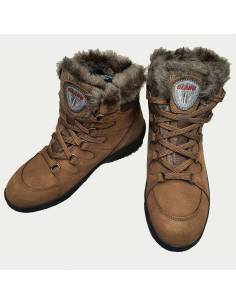 Olang woman's sporty water-repellent red leather ankle boots