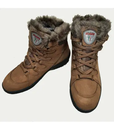 Bottines femme  grands froifs en cuir suède hydrofuge moka noir ou rouge Olang 