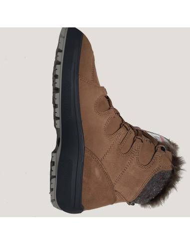 Olang woman's sporty water-repellent red leather ankle boots