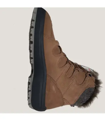 Bottines femme  grands froifs en cuir suède hydrofuge moka noir ou rouge Olang 