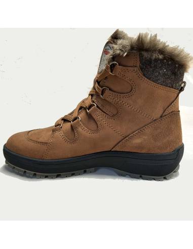 Olang woman's sporty water-repellent red leather ankle boots