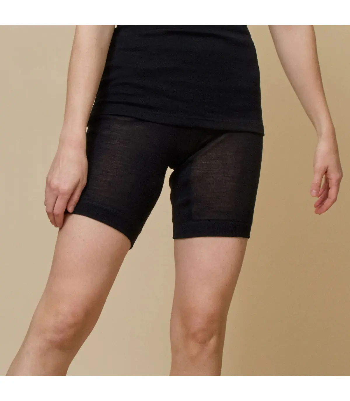 Underwear women: short long wool and silk with lace warm and sweet