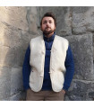 Waistcoat sleeveless pure wool with Brandenburg
