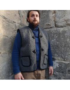 Waistcoat sleeveless pure wool with Brandenburg 2