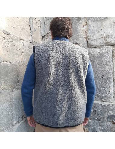 Gilet de Berger pure laine à brandebourg
