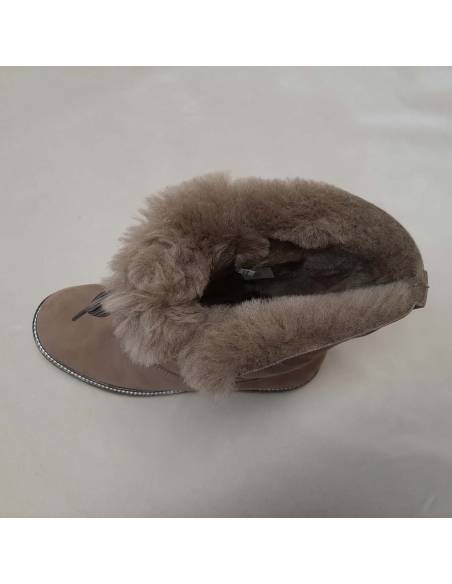 Bottes femme chaudes en peau de mouton hydrofuge