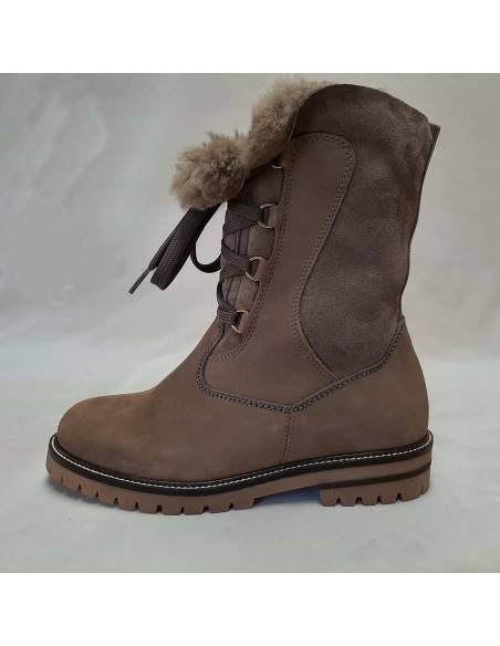 Bottes femme chaudes en peau de mouton hydrofuge