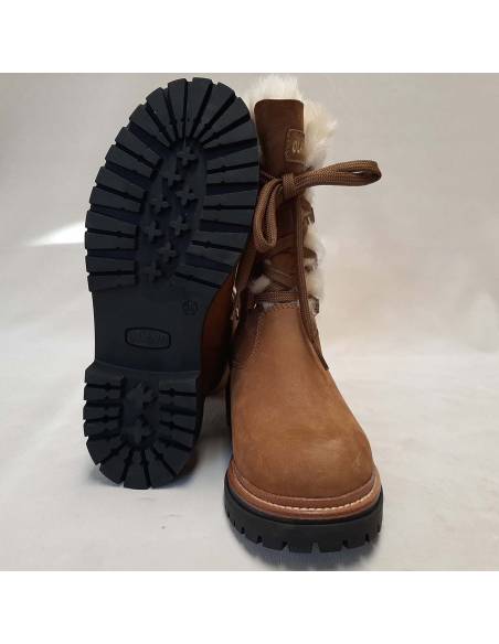 Bottes femme chaudes en peau de mouton hydrofuge