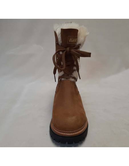 Bottes femme chaudes en peau de mouton hydrofuge