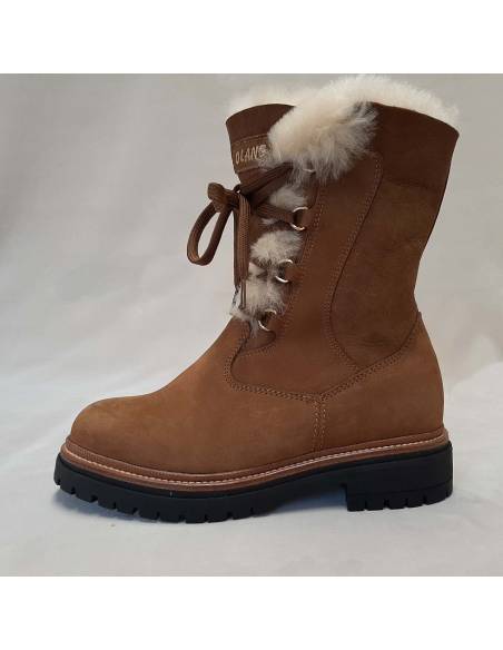 Bottes femme chaudes en peau de mouton hydrofuge
