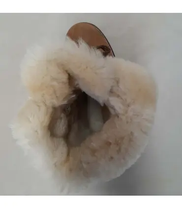 Bottes femme chaudes en peau de mouton hydrofuge