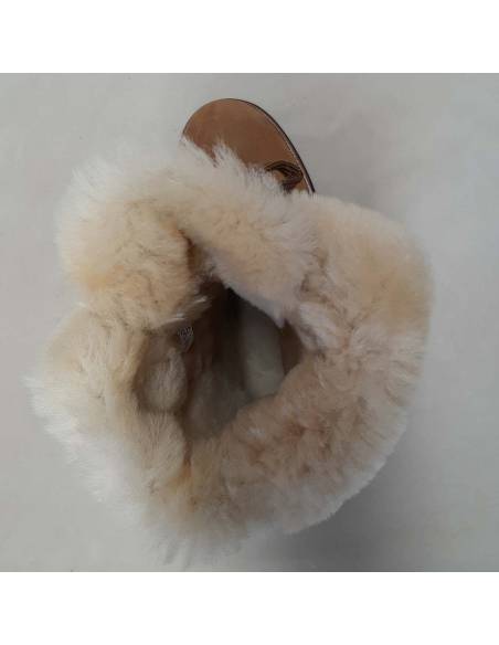 Women's snow boot hydro repellent natural York leather upper Olang