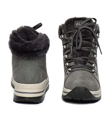 boots femme chaudes hiver en peau de mouton retournée - Olang Gufo GRIS