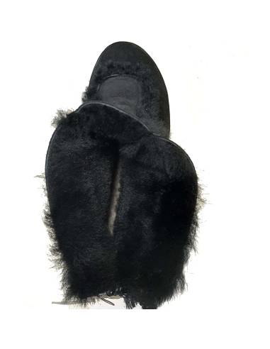 Zapatos de piel de oveja auténtica Olang Aurora para mujer en beige o negro