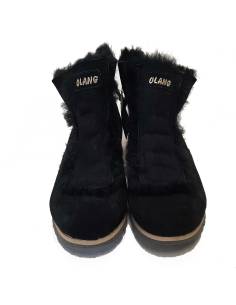 Zapatos de piel de oveja auténtica Olang Aurora para mujer en beige o negro