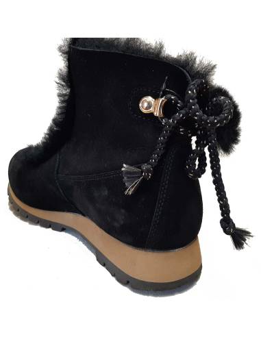 Boots noires femme grand froid en peau de mouton véritable Olang Cuore