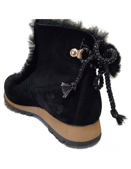 Zapatos de piel de oveja auténtica Olang Aurora para mujer en beige o negro