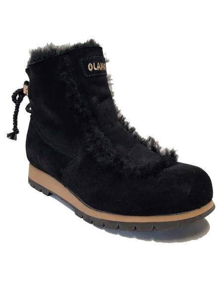 Zapatos de piel de oveja auténtica Olang Aurora para mujer en beige o negro