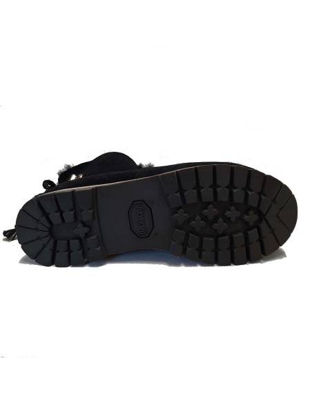 Boots noires femme grand froid en peau de mouton véritable Olang Cuore