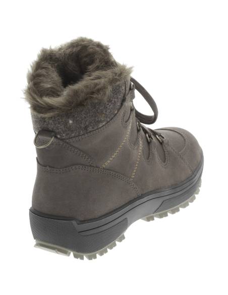 Bottines femme  grands froifs en cuir suède hydrofuge moka noir ou rouge Olang 