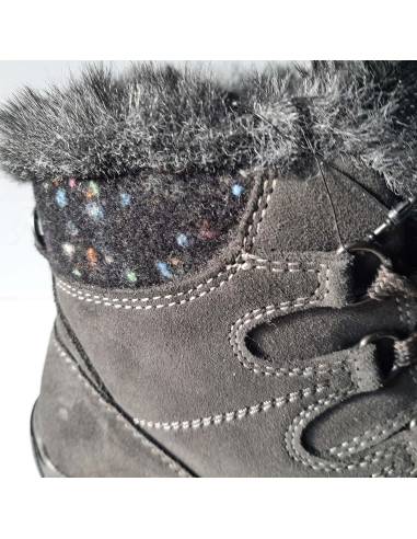 Bottines femme grands froids en cuir GRIS hydrofuge Olang Venus