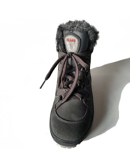 Bottines femme grands froids en cuir GRIS hydrofuge Olang Venus