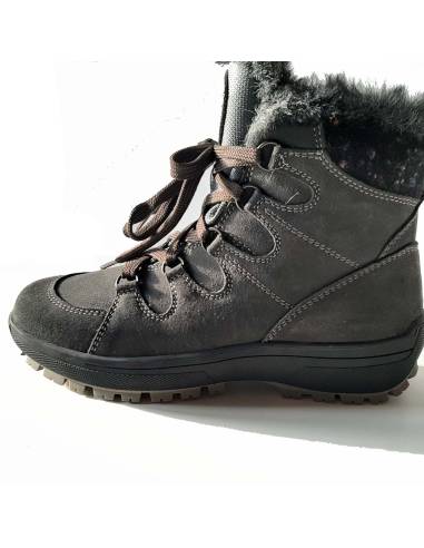 Sportlichen wasserabweisenden roten Lederstiefeletten der Olang-Frau