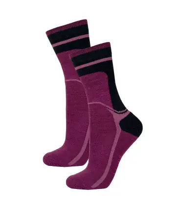 Chaussettes chaudes laine bicolores loisirs et sport