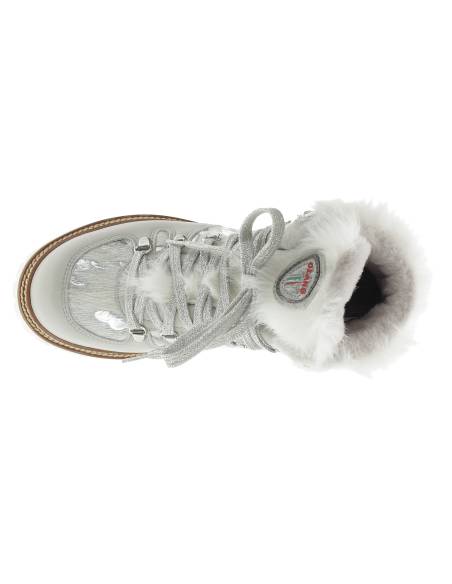 Women's cow leather macrame snow boot 