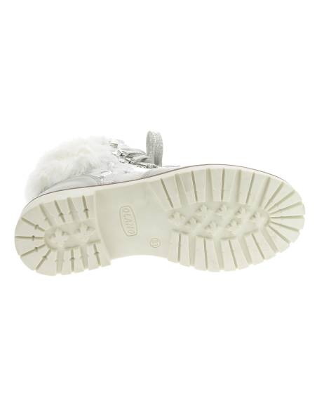 Women's cow leather macrame snow boot