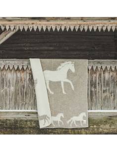 Throw in pure new wool pattern horse