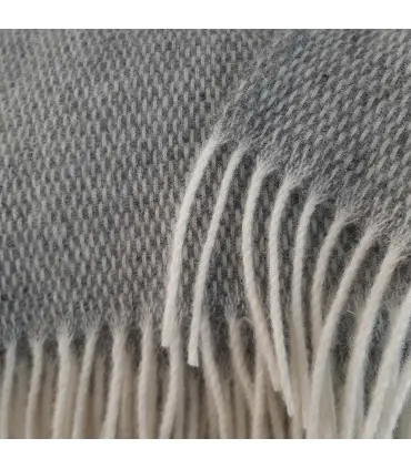 Plaid chaud chevrons diamant en pure laine