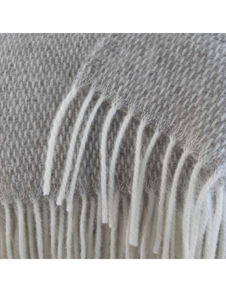 Plaid chaud chevrons diamant en pure laine