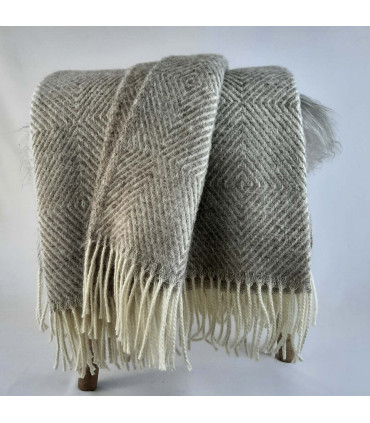 Throws herringbone in pure Virgin wool 140 x 240 cm